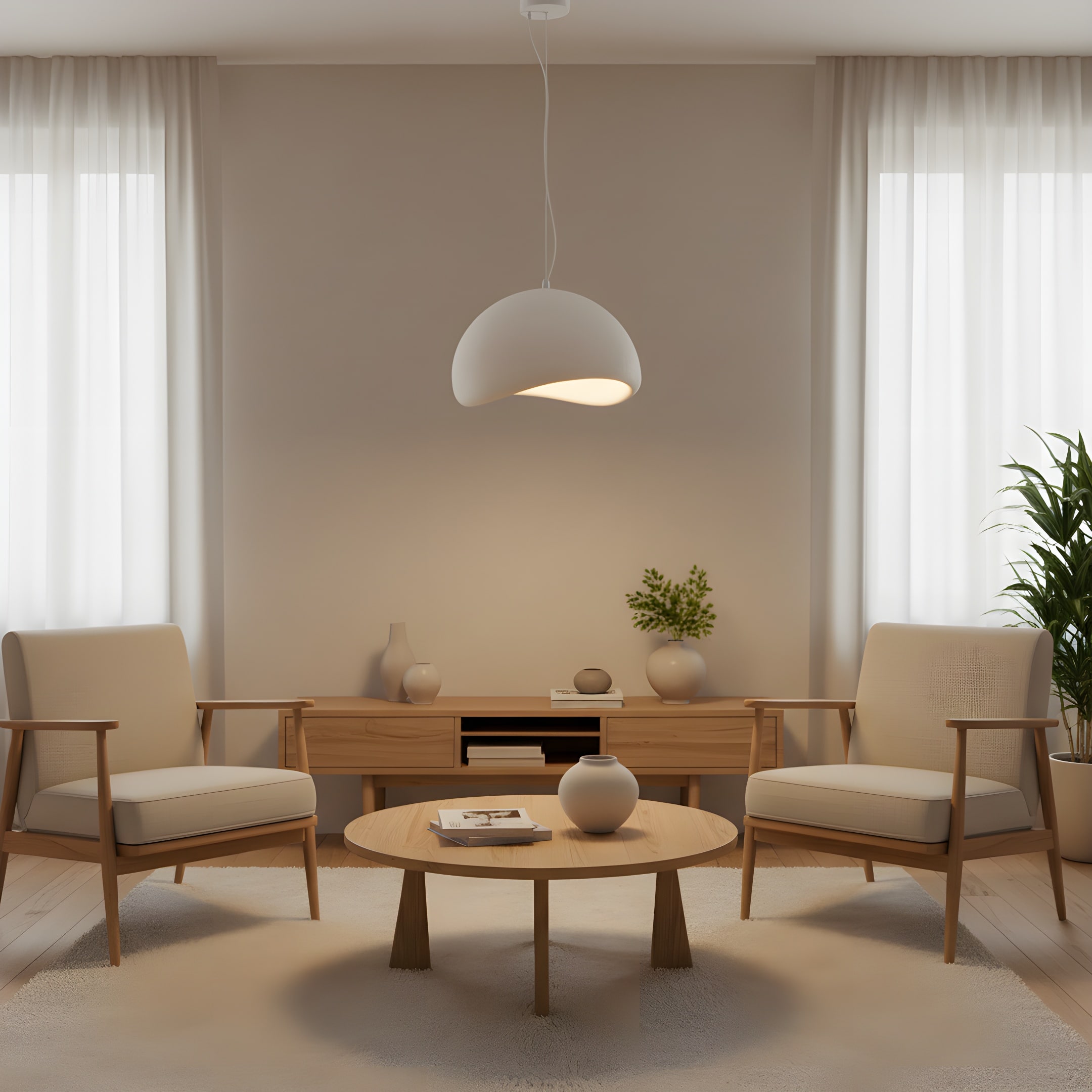 Concreto hanglamp | wit