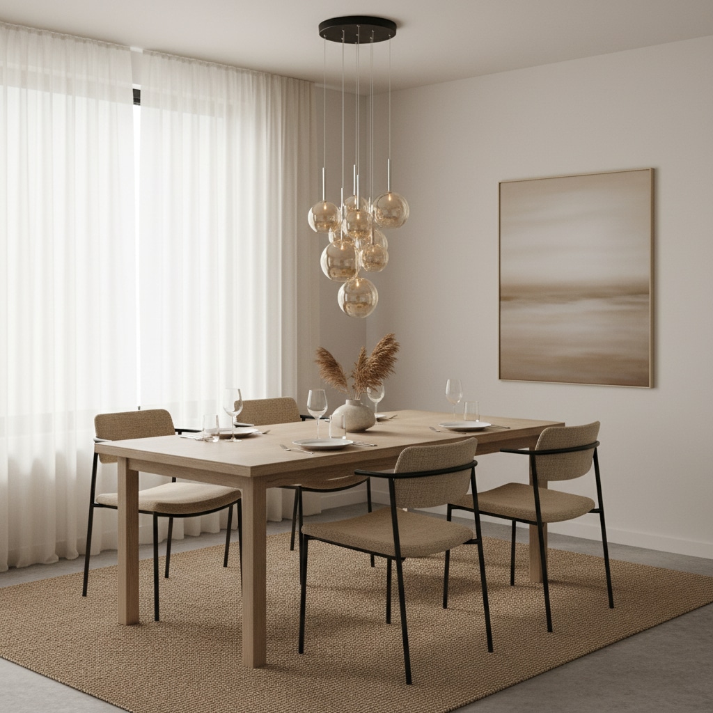 Talitth hanglamp | 9 lichtpunten | amber | rond
