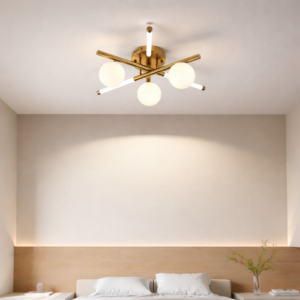 Fezi plafondlamp | 6 lichtpunten | Ø55cm | brushed gold