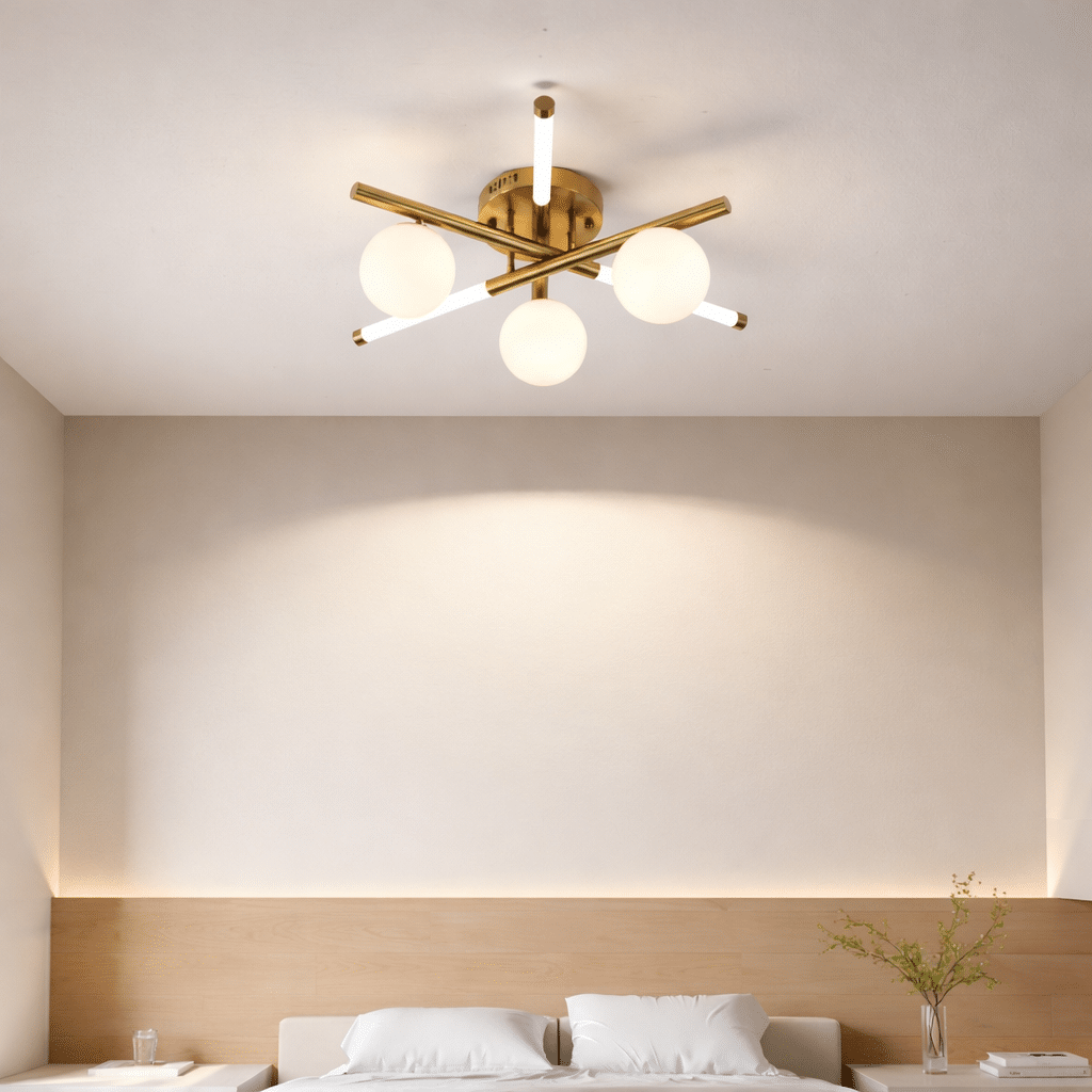 Fezi plafondlamp | 6 lichtpunten | Ø55cm | brushed gold