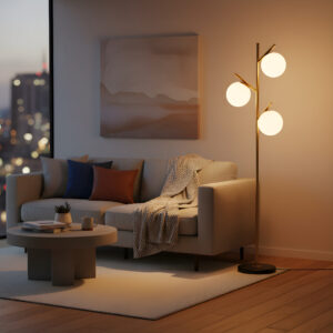 Merga vloerlamp | 3-licht | Ø30x156cm