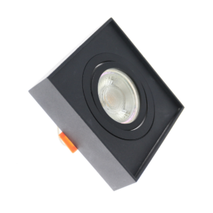 Rho Led inbouwarmatuur | Vierkant | Zwart | GU10 fitting | Ø 60 mm | IP20
