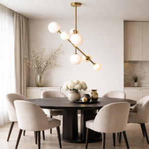 Sarin roterende hanglamp | 7 lichtpunten | Brushed gold