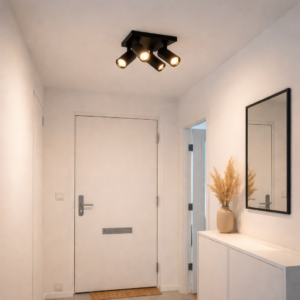 Astro plafondlamp | 4 lichtpunten | Zwart