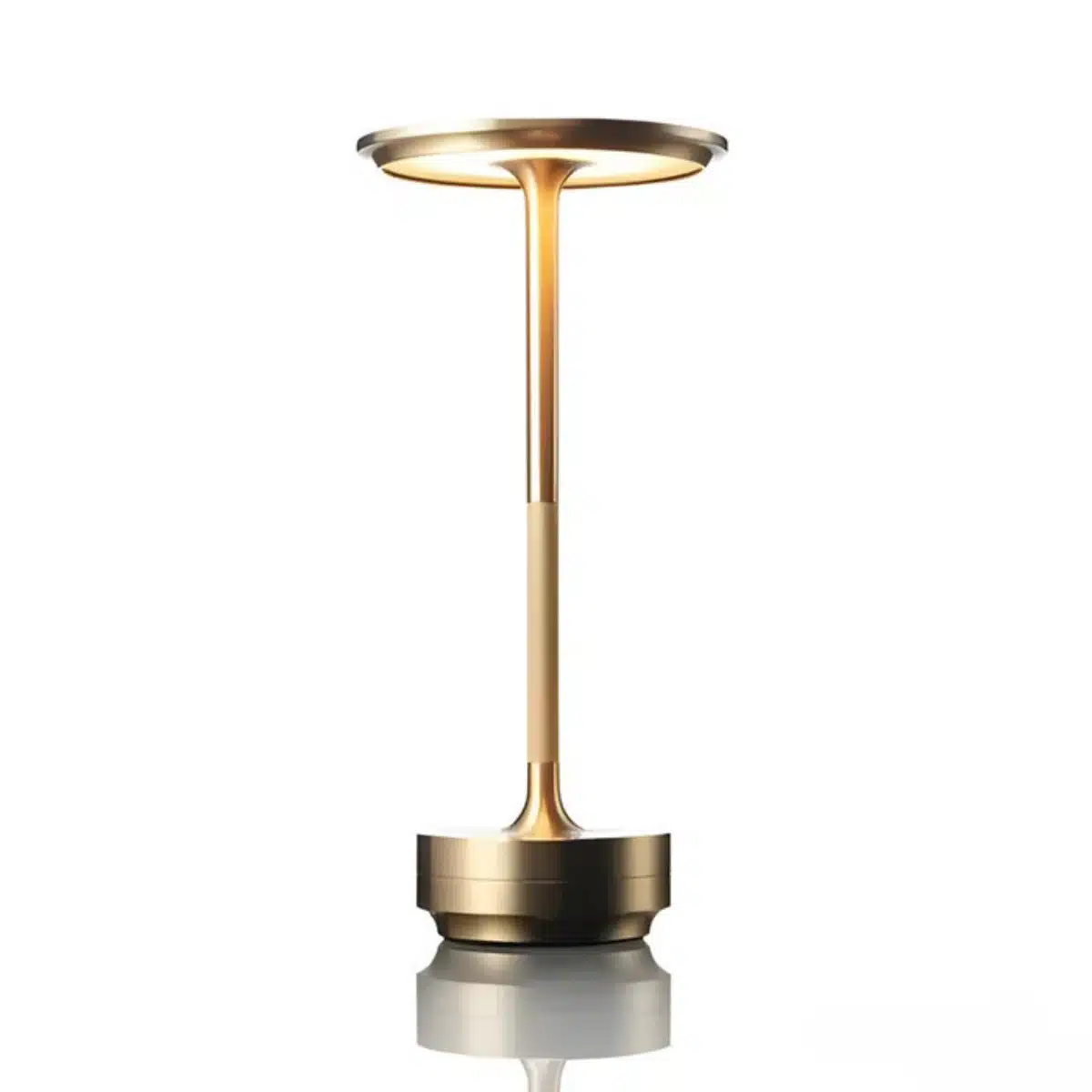 Rio oplaadbare draadloze tafellamp |3 niveaus dimbaar| brushed gold - Afbeelding 2