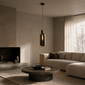 Uma hanglamp | 1 lichtpunt | smoke + zwart