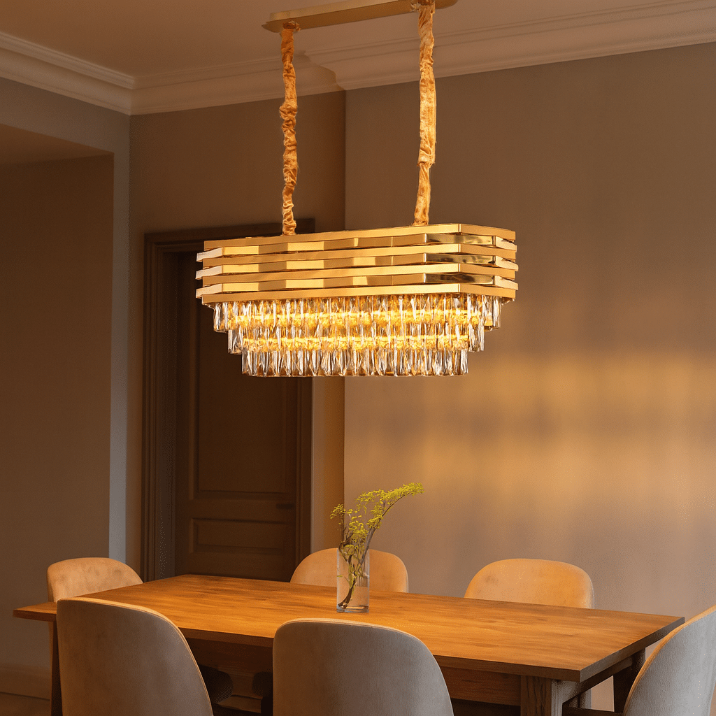 Sol hanglamp | 12 lichtpunten | goud | 80x30cm