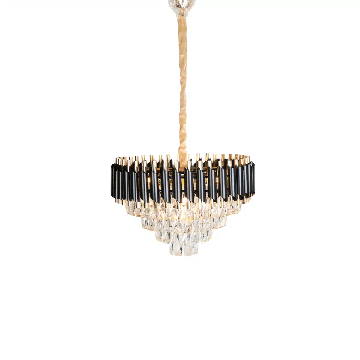 Lunae hanglamp | 4 lichtpunten | zwart + goud | Ø40cm - Afbeelding 2