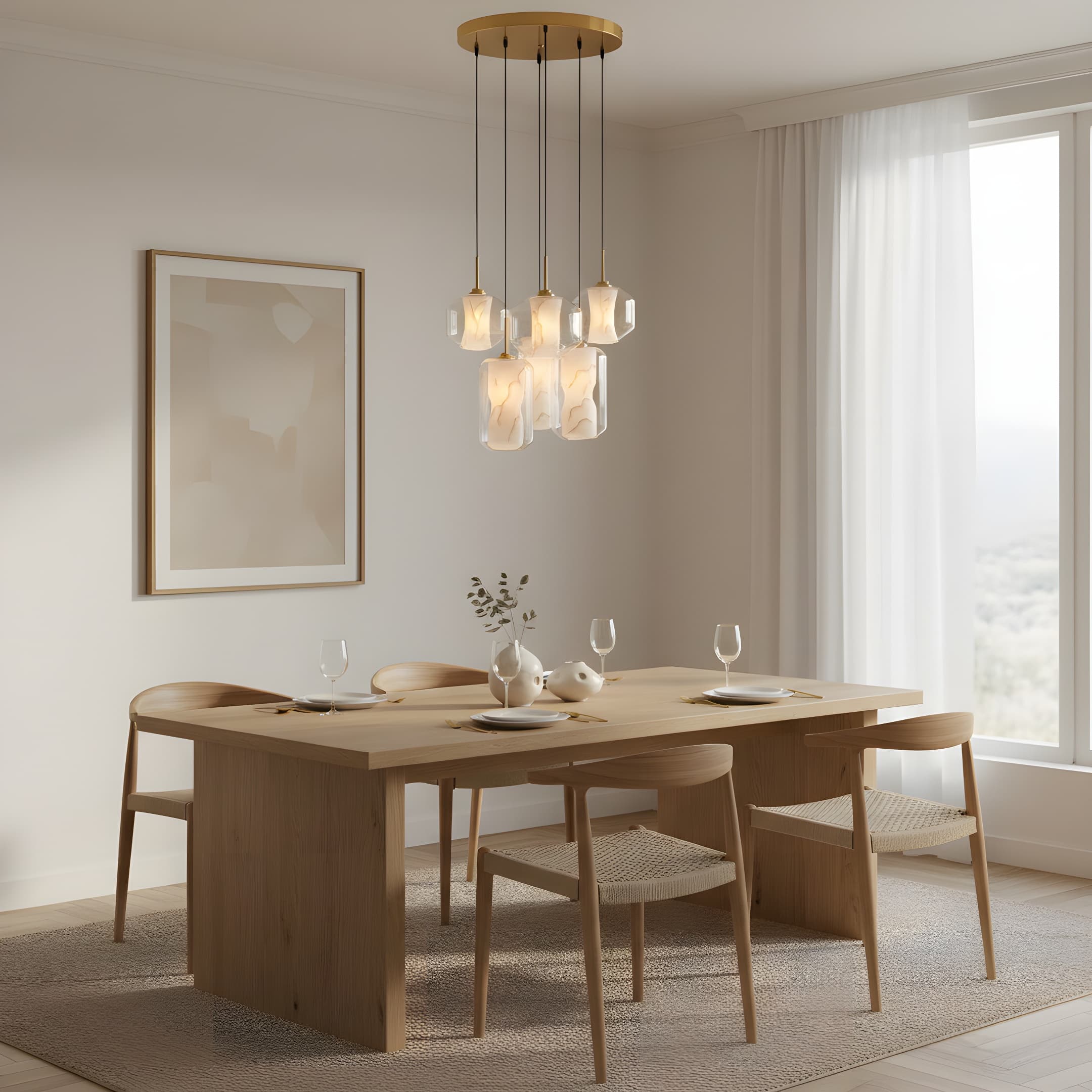 Mufrid hanglamp | Marmer | ⌀60x110cm
