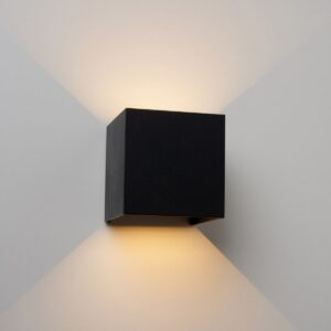 Draconis wandlamp | 10x10cm H10cm | 10W | 3000K| Zwart
