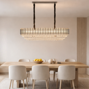 Lunae hanglamp | 12 lichtpunten | chroom | 80x30cm