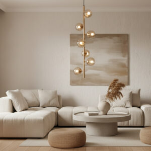 Eva hanglamp | 7xE14 |  Amber | 38x38x120cm