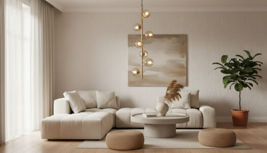 Eva hanglamp | 7xE14 |  Amber | 38x38x120cm