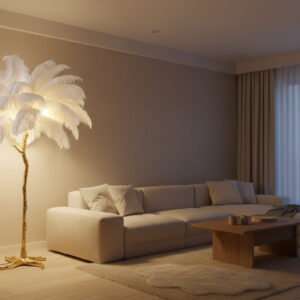 Struthios vloerlamp | 4-licht | Ø80x170cm | wit