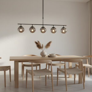 Eva eettafellamp | 5xE14 |  Antraciet | 114x14x120cm