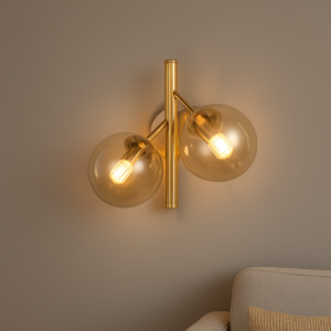 Eva wandlamp | 2xE14 |  Amber | 21x28x33cm