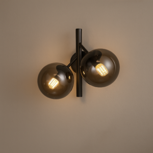 Eva wandlamp | 2xE14 |  Antraciet | 21x28x33cm