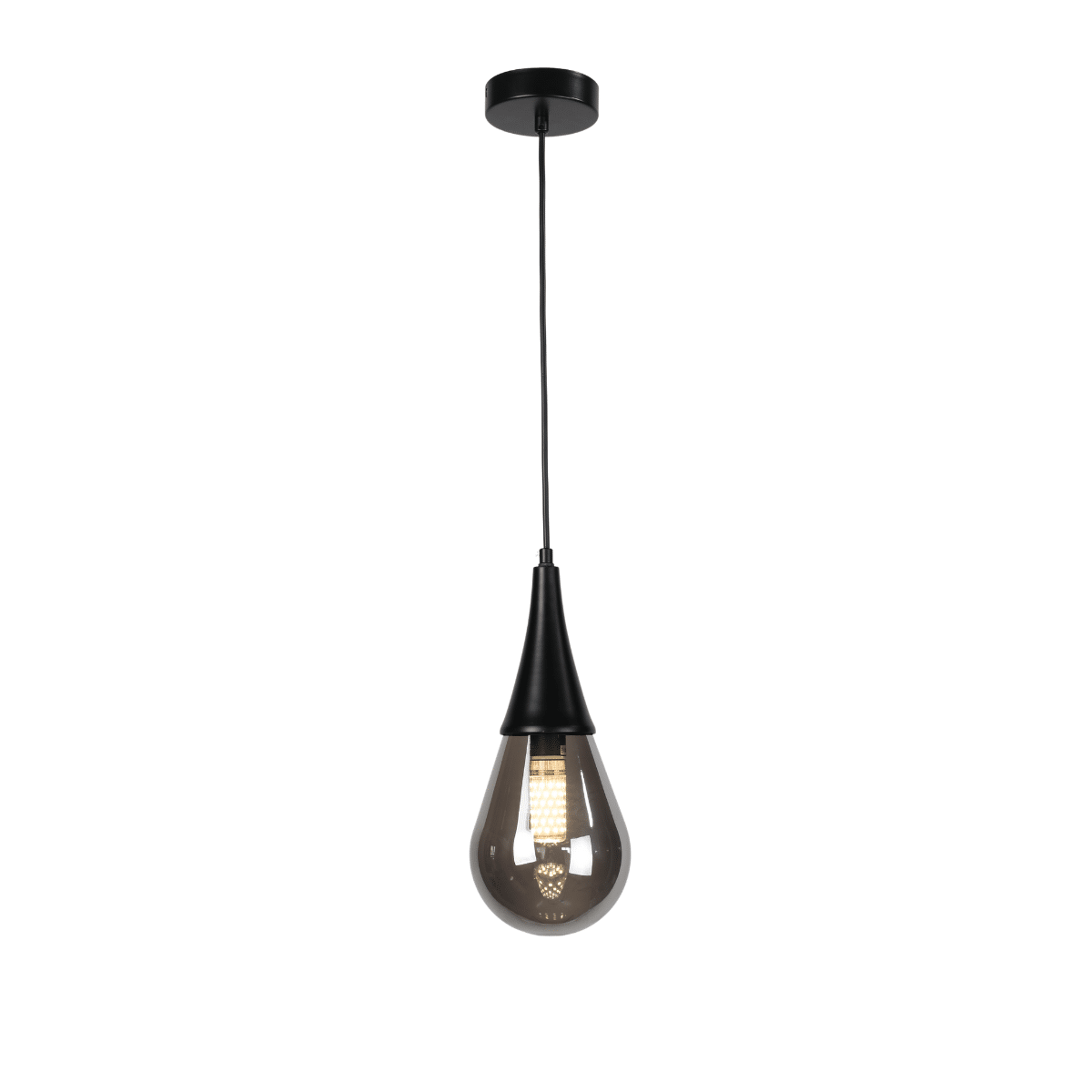 Rana hanglamp | 1xE14 | Antraciet | 15x15x120cm - Afbeelding 2