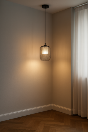 Rete hanglamp | 1 lichtpunt | Ø15cm | E27 | Zwart