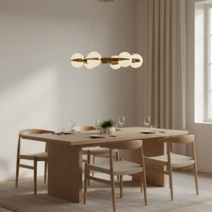 Ela hanglamp 6 lichtpunten | brushed gold | G9 fitting