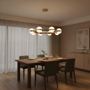 Ela hanglamp 8 lichtpunten | brushed gold | G9 fitting