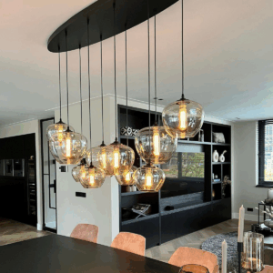 Lacus eettafellamp | 10 lichtpunten | amber | ovaal