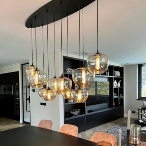 Lacus eettafellamp | 10 lichtpunten | amber | ovaal