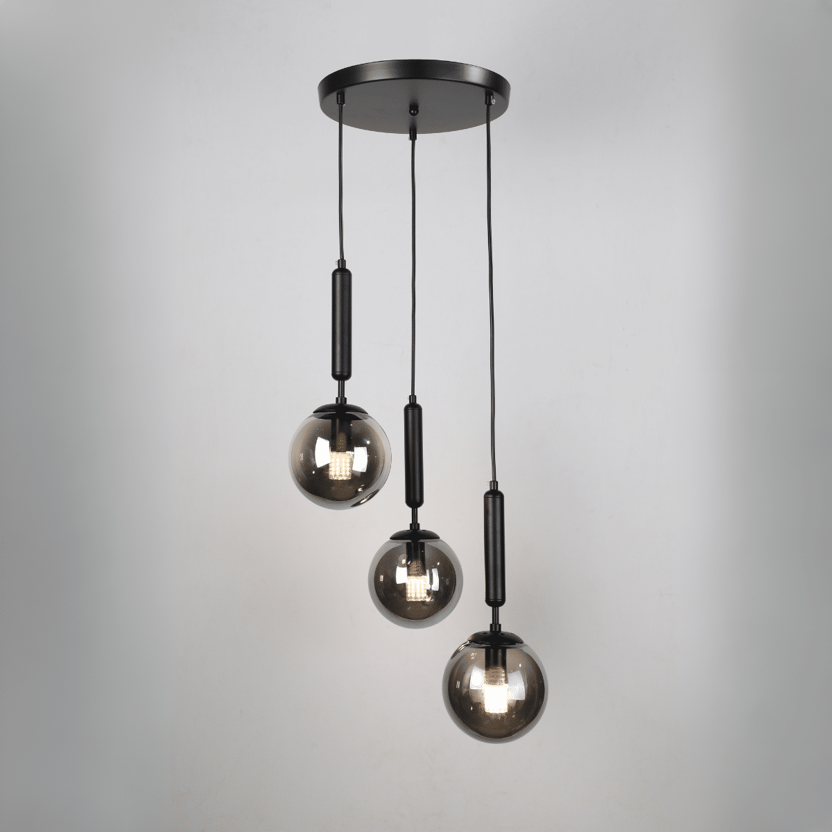 Mara hanglamp | 3xE14 | Antraciet | Ø41xH120cm - Afbeelding 2