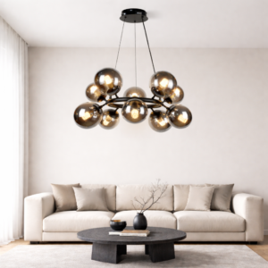 Eva hanglamp | 10xE14 |  Zwart | ø50x100cm