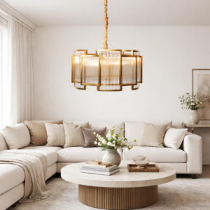 Loren hanglamp 6 lichtpunten ø60 | Goud of Chroom | Helder glas