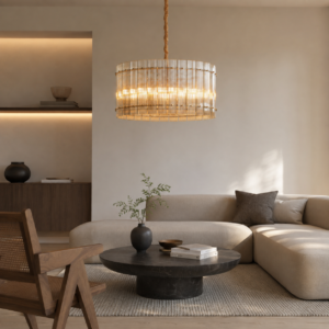 Bayer hanglamp 12 lichtpunten ø60 | Goud | Amber glas