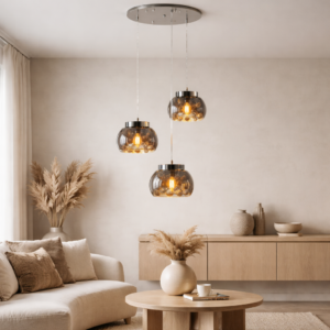 Eos hanglamp | 3xE14 |  Antraciet met kristal | ø40xH:120cm