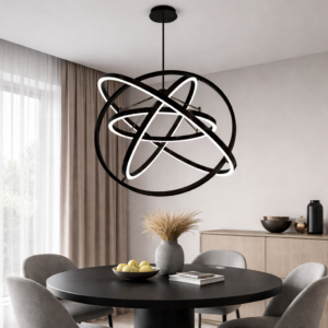 Mercurius hanglamp | Zwart | 4 ringen