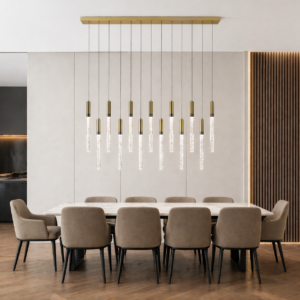 Lega eettafellamp | 14 lichts | Goud | LED | Dimbaar | Incl. afstandsbediening
