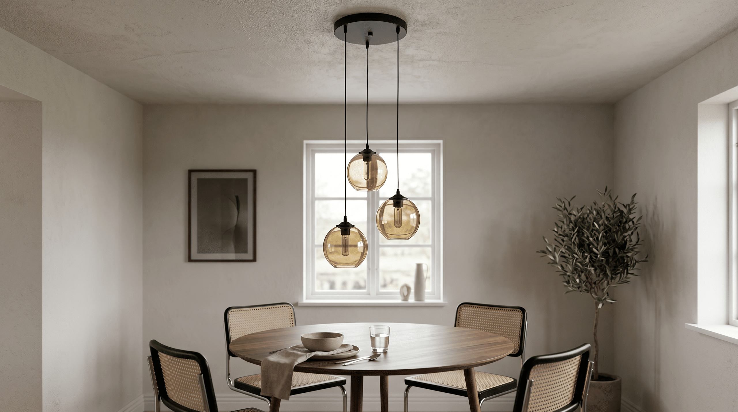 Boal hanglamp Ø30cm | 3 lichtpunten | amber - Afbeelding 2