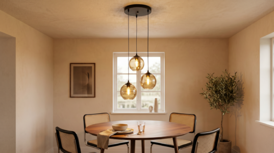 Boal hanglamp Ø30cm | 3 lichtpunten | amber