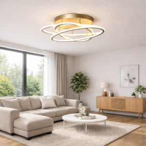 Florin LED plafondlamp ø60cm | LED + afstandsbediening | Goud