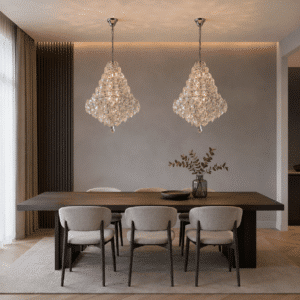 Glaxi hanglamp | 12xE14 | Chroom | 65xH140cm