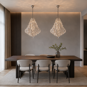 Glaxi hanglamp | 12xE14 | Chroom | 65xH140cm