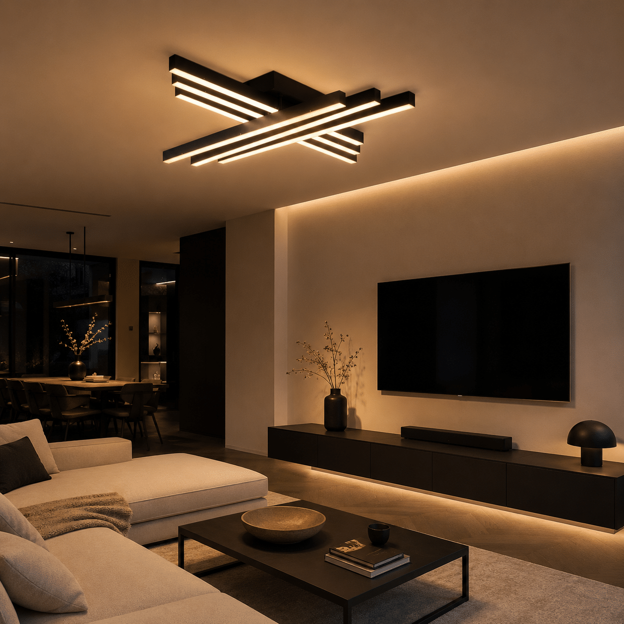 Aurion ceiling lamp | Black | ⌀90 x 8cm | LED | 3000K, 4000K, 6000K - Image 2