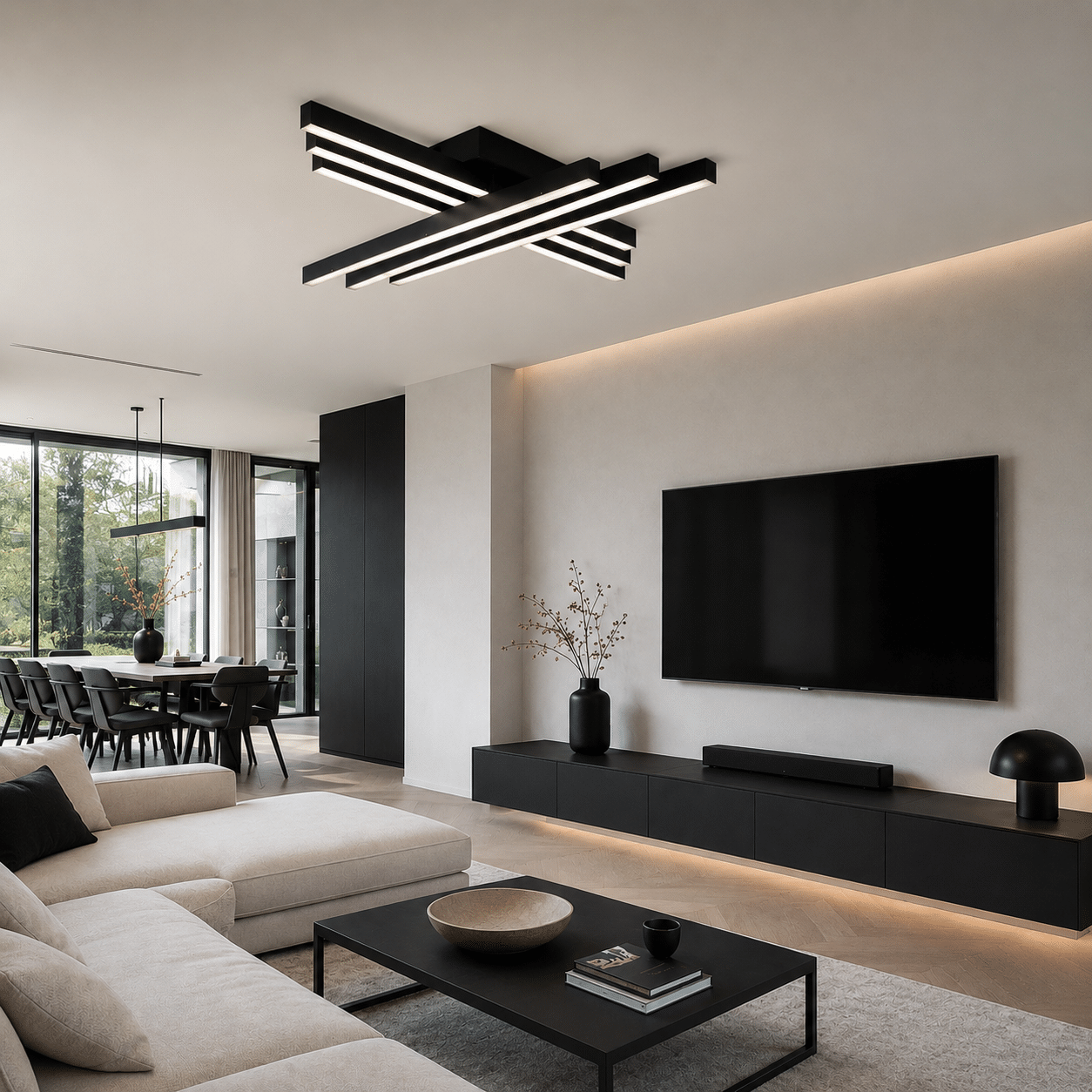 Aurion ceiling lamp | Black | ⌀90 x 8cm | LED | 3000K, 4000K, 6000K