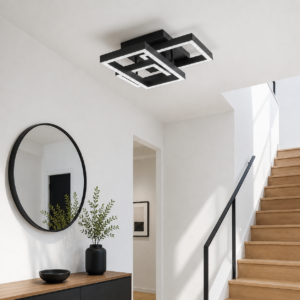 Novaris plafondlamp | Zwart | 56x39x15cm | LED | 3000K, 4000K, 6000K