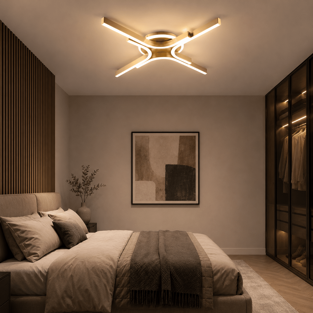 Soltrix plafondlamp | Goud | Ø80x6cm | LED | 3000K, 4000K, 6000K