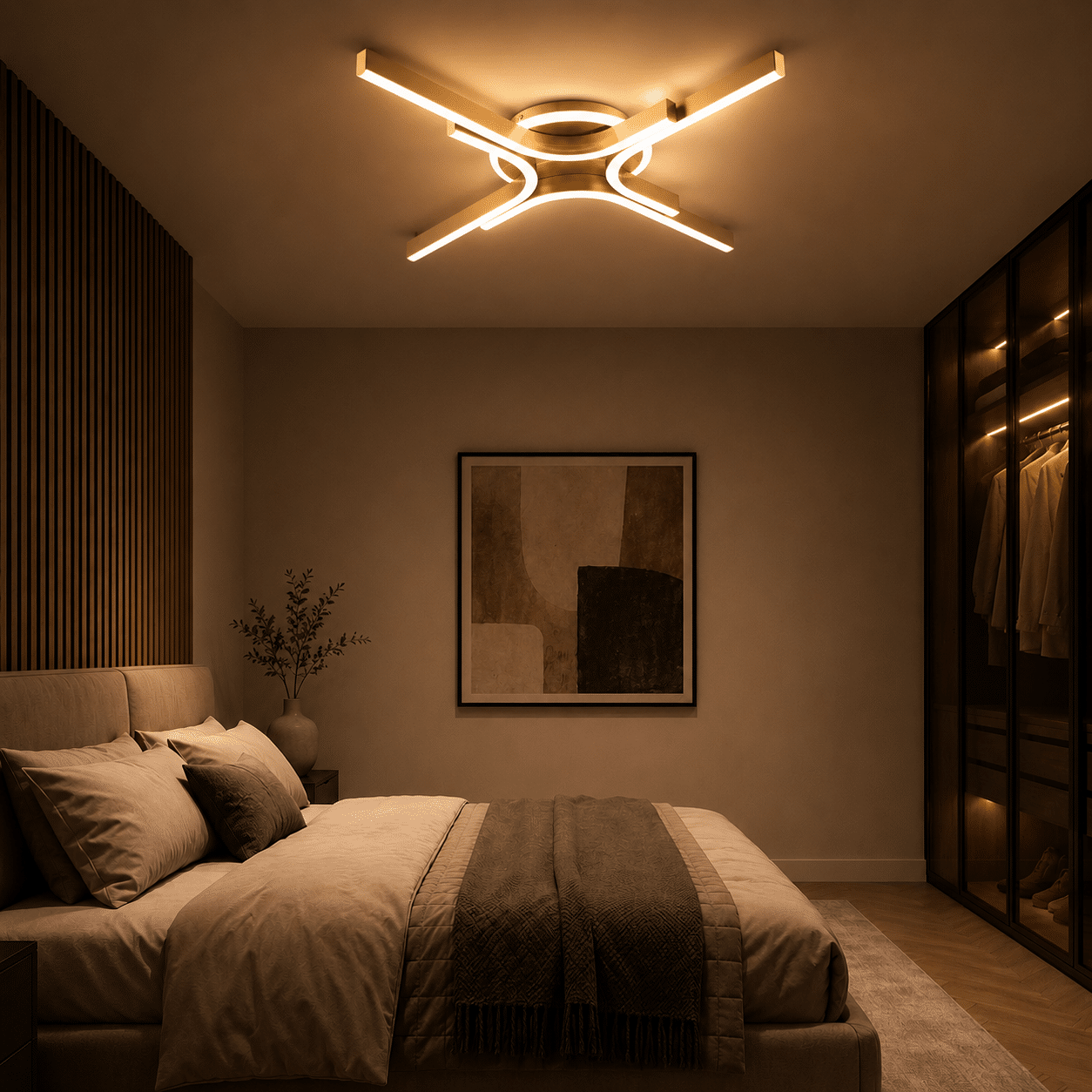 Soltrix plafondlamp | Goud | Ø80x6cm | LED | 3000K, 4000K, 6000K - Afbeelding 2