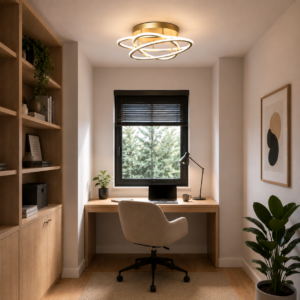 Florin LED plafondlamp ø50cm | LED + afstandsbediening | Goud