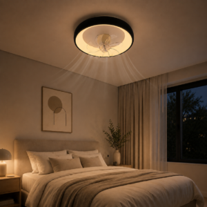 Eldoria Plafondlampventilator | Zwart | 3 lichtkleuren | LED + afstandsbediening