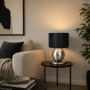 Tob table lamp | 1xE27 | Stainless steel color | Ø30xH40cm