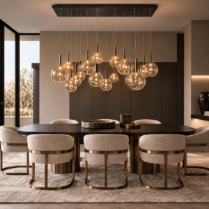 Talitth hanglamp | 17 lichtpunten | amber | 145x45cm